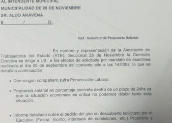 ATE 28 de Noviembre exige reapertura de paritarias y realiza medidas de fuerza