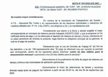 ATE comienza medidas de fuerza en YCRT