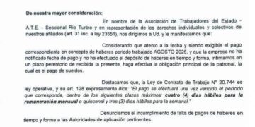 ATE comienza medidas de fuerza en YCRT